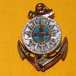 4° Régiment d'Infanterie de Marine, 2 pièces, épingle rivetée, FABRICANT DELSART SENS  ,  HOMOLOGATI