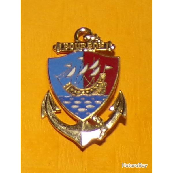 15 Bataillon d'Infanterie de Marine, Bourbon, pastille ajoure, plat  , FABRICANT SANS  ,  HOMOLOGA