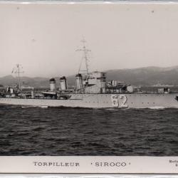 CPA - Marine de Guerre - CONTRE - TORPILLEUR  " SIROCO" N°1381