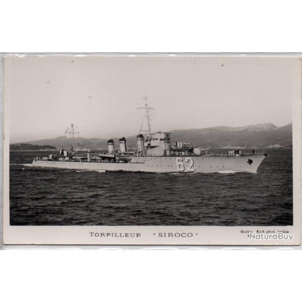 CPA - Marine de Guerre - CONTRE - TORPILLEUR  " SIROCO" N1381