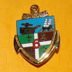 6° Régiment d'Artillerie de Marine, DJIBOUTI, 6 rouge , FABRICANT DRAGO  ,  HOMOLOGATION SANS , BON