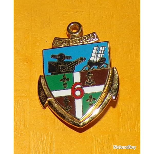 6 Rgiment d'Artillerie de Marine, DJIBOUTI, 6 rouge , FABRICANT DRAGO  ,  HOMOLOGATION SANS , BON
