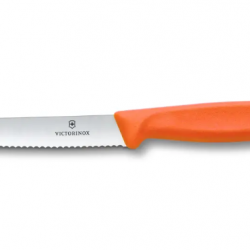 Victorinox 6.7839.C1 Couteau à tomates et de table Swiss Classic - manche orange - 1 pièce