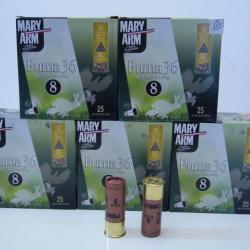 LOT DE CARTOUCHE CALIBRE 12 PUMA 36 N° DE PLOMB 8