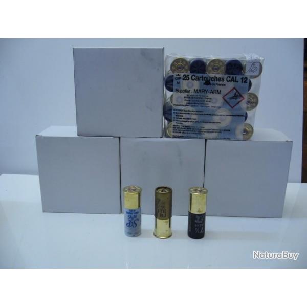 LOT DE CARTOUCHE CALIBRE 12  N DE PLOMB 6 - 7 - 7.5