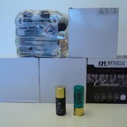 LOT DE CARTOUCHE CALIBRE 12  N° DE PLOMB 4 - 4.5 - 7.5