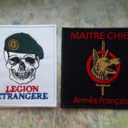 lot écussons maître chien légion étrangère insignes collection militaire