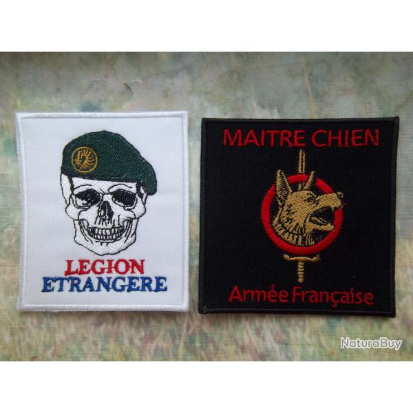 lot écussons maître chien légion étrangère insignes collection militaire