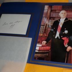 POCHETTE AVEC PHOTO DU GENERAL DE GAULLE 1890-1970 , AVEC COPIE DE SON TESTAMENT , J'AI CACHE LE ME