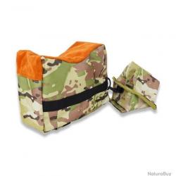 2x Sacs de tir avant et arriere - chevalet de tir ou de réglage - multicam / orange - LIVRAISON GRAT