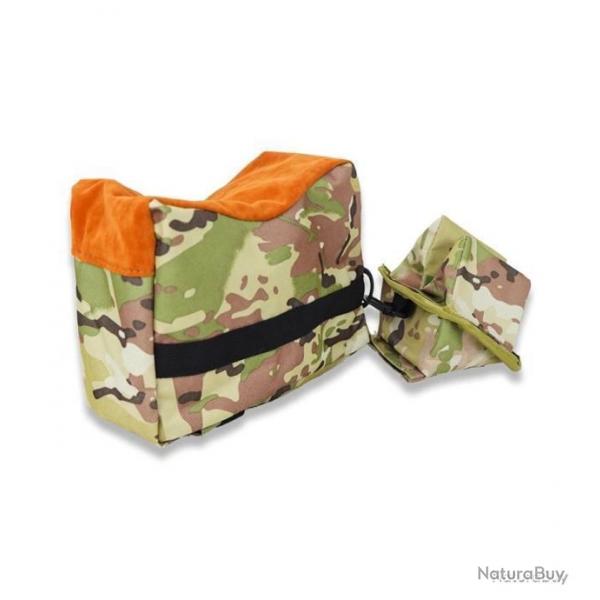 2x Sacs de tir avant et arriere - chevalet de tir ou de rglage - multicam / orange - LIVRAISON GRAT