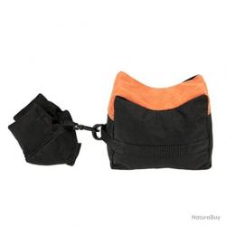 2x Sacs de tir avant et arriere - chevalet de tir ou de réglage - noir / orange - LIVRAISON GRATUITE