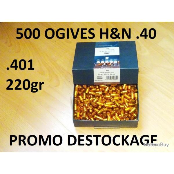 500 ogives cal 40 sw H&N Sport TC 401"/220 HS 220gr  59.00 Euros !!!!!- VENDU PAR JEPERCUTE (SI456)