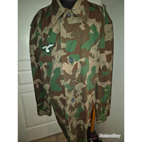 Ensemble luftwaffe veste et pantalon motifs clats.