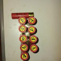 lot de10 cartouches  manufacturées  mgm gros culot  en calibre 20 ancienne  generation