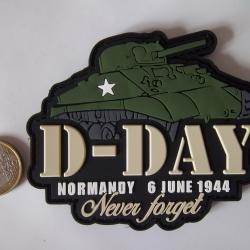 écusson D-Day M4 Sherman char Américain insigne PVC