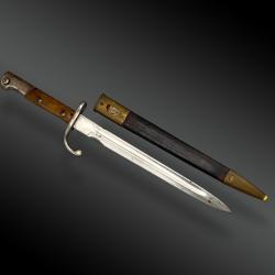 BAÏONNETTE pour fusil MAUSER, avec fourreau. XIXème siècle