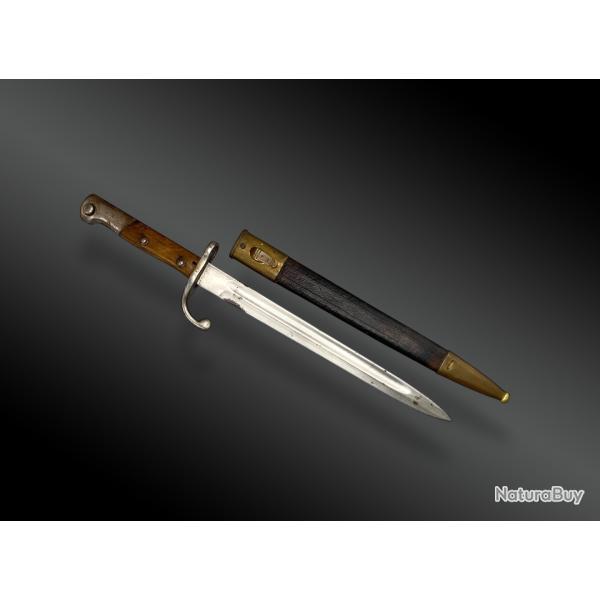 BAONNETTE pour fusil MAUSER, avec fourreau. XIXme sicle