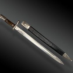 BAÏONNETTE modèle 1893, Artillerie Tolède, avec fourreau. Espagne XIXème siècle