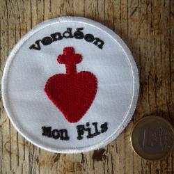 écusson collection patch sacré coeur Vendéen blason insigne tissu
