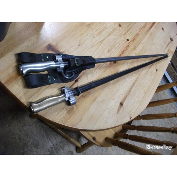 LOT EQUIPEMENT MILITAIRE BAIONNETTE DE LA GRANDE GUERRE 14/18 POUR FUSIL LEBEL???