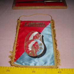 UN FANION DU 6eme . REGIMENT D'ARTILLERIE "DOUBLE FACE"..