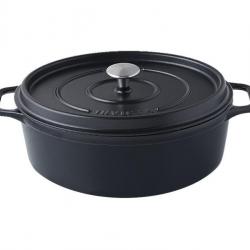 Cocotte ovale 5L Invicta noir diam.29cm