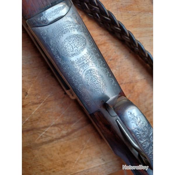 EXCEPTIONNEL  CARABINE JUXTAPOS EXPRESS CHAPUIS 8X57JRS AVEC LUNETTE SWAROSKY 1,5-642 PARFAIT TAT