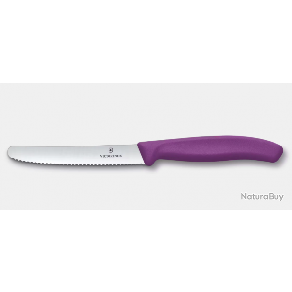 Victorinox 6.7835.C1 Couteau  tomate et de table couleur mauve Swiss Classic - 1 pice