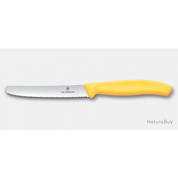 Victorinox 6.7838.C1 Couteau  tomate et de table couleur jaune Swiss Classic - 1 pice