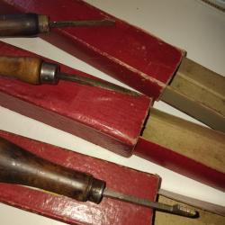 lot outils ancien armurier pour quadriller le bois