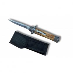 Couteau à cran d'arrêt mache bois