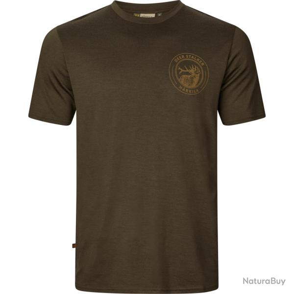 HARKILA T SHIRT GAME GREEN STAG