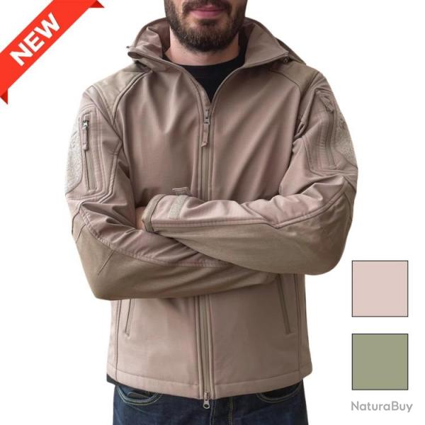 Softshell Militaire GK DUTYCALL Imperméable et Respirante Coyote