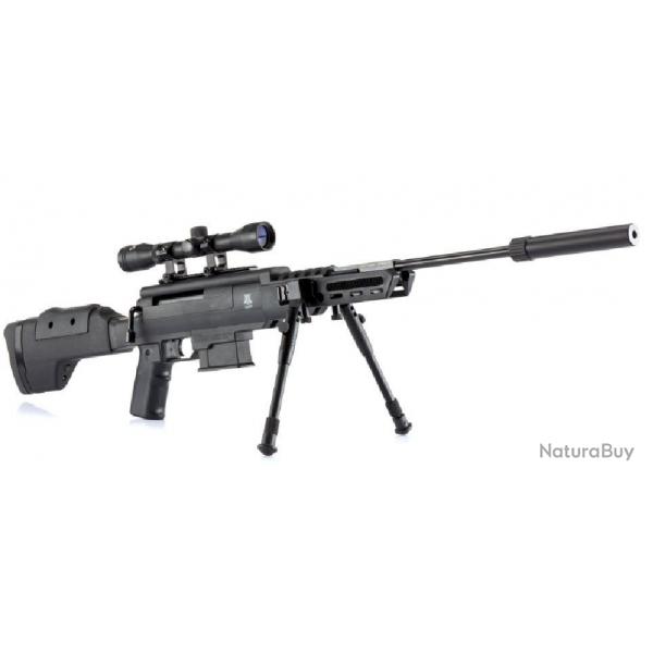 Pack carabine  air comprim BLACK OPS sniper tactical cal.4.5 19.9J  piston