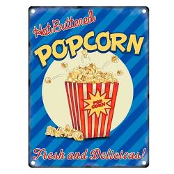Plaque en métal Popcorn