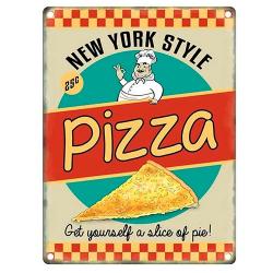 Plaque en métal Pizza