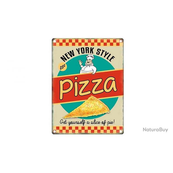 Plaque en mtal Pizza