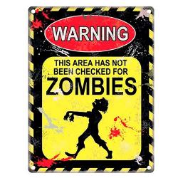 Plaque en métal Zombies