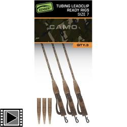 Montage Fox Edges Camo Tubing Leadclip Ready Rigs (par 3)