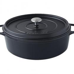 Cocotte ovale 6L Invicta noir diam.31cm