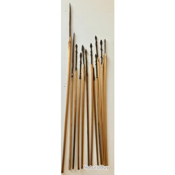 Lot 13 flches traditionnelles Fang - Gabon, XIXe / dbut XXe sicle