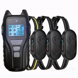 3 X Collier de Dressage Chien X13-3 IPX7 - Télécommande 500 m Bip Vibration Choc Lampe Multi-Chiens
