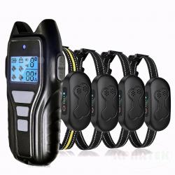 4 X Collier de Dressage Chien X13-3 IPX7 - Télécommande 500 m Bip Vibration Choc Lampe Multi-Chiens
