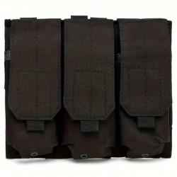 Porte chargeur triple tactique - Noir - Velcro