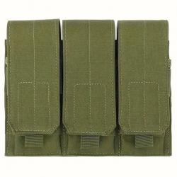 Porte chargeur triple tactique - Kaki - Velcro