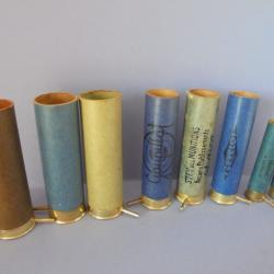 SUPERBE LOT DE 8 DOUILLES A BROCHE ANCIENNES JAMAIS CHARGEES  POUR COLLECTIONNEURS