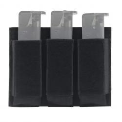 Porte chargeur triple tactique - Noir - Pour arme de poing