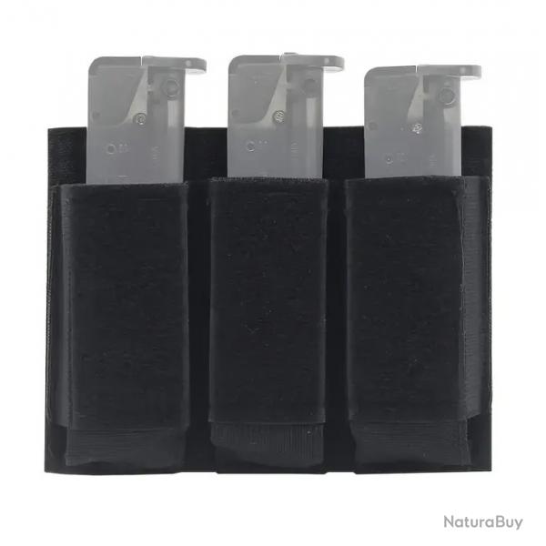 Porte chargeur triple tactique - Noir - Pour arme de poing