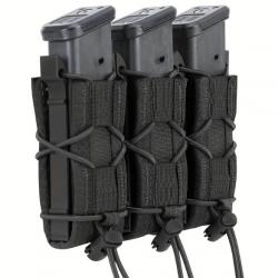 Porte chargeur triple tactique -Type Taco - Noir - Pour arme de poing